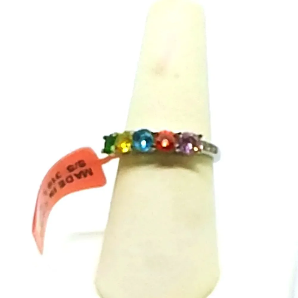 Simulated Multi Color Diamond White Austrian Crystal